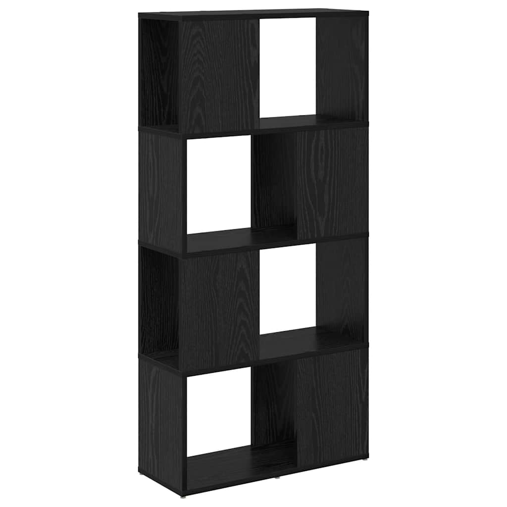 Bokhylle Svart eik Konstruert tre 60 x 24 x 124 cm