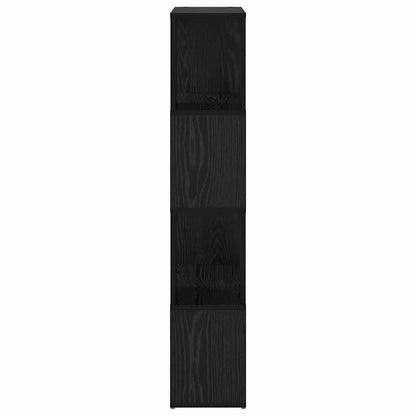 Bokhylle Svart eik Konstruert tre 60 x 24 x 124 cm