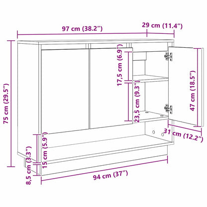 Skjenk Gammelt Tre 97 x 29 x 75 cm