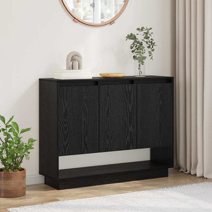 Skjenk Svart Eik med hylle med dør 97 x 29 x 75 cm