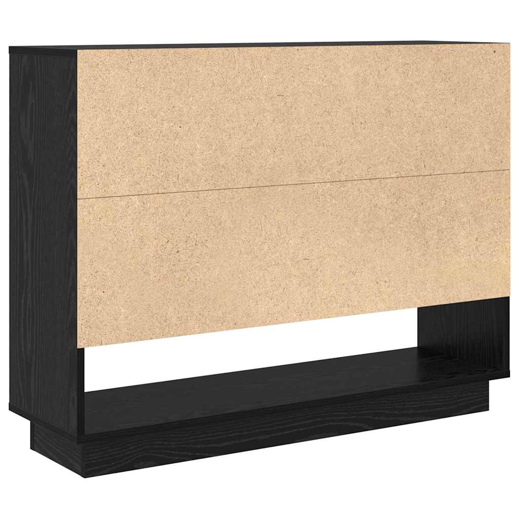 Skjenk Svart Eik med hylle med dør 97 x 29 x 75 cm