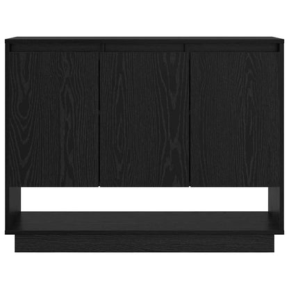 Skjenk Svart Eik med hylle med dør 97 x 29 x 75 cm
