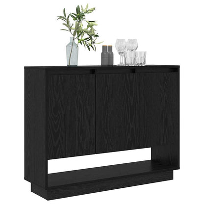 Skjenk Svart Eik med hylle med dør 97 x 29 x 75 cm