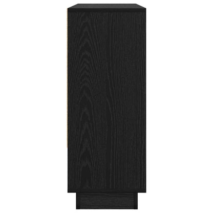 Skjenk Svart Eik med hylle med dør 97 x 29 x 75 cm