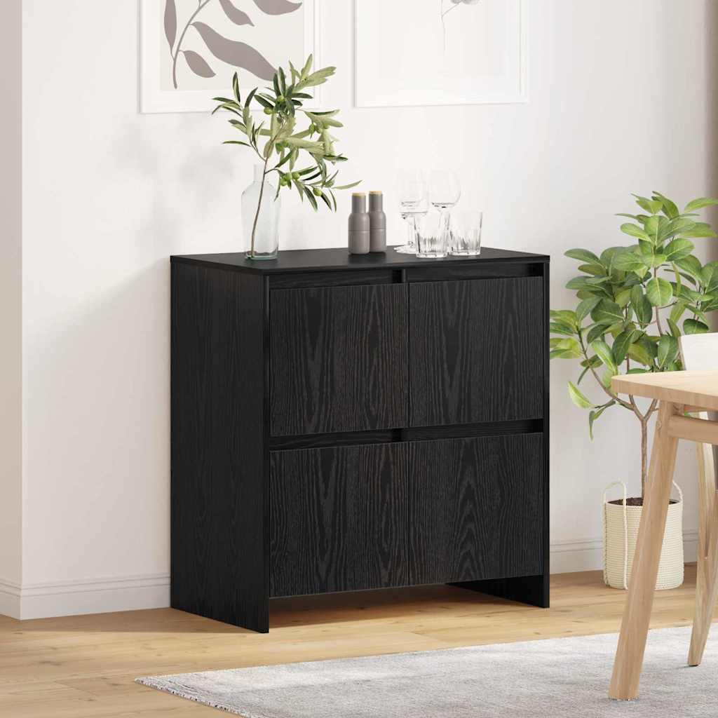 Skjenk Svart Eik med dør 70 x 41 x 75 cm