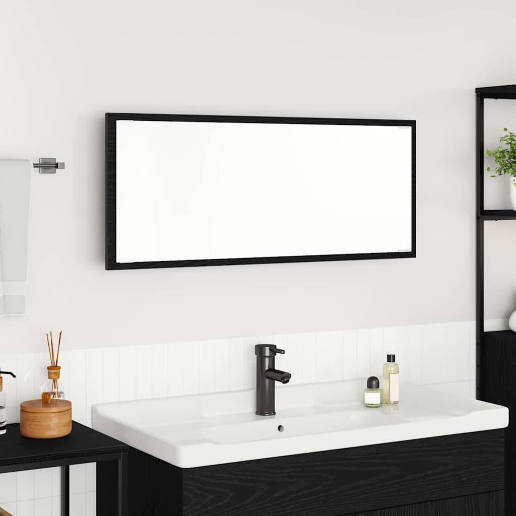 Badespeil Svart eik Glass, MDF Stort Speil Badespeil