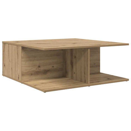 Kaffebord med skuff artisan eik 80 x 80 x 31 cm Konstruert tre