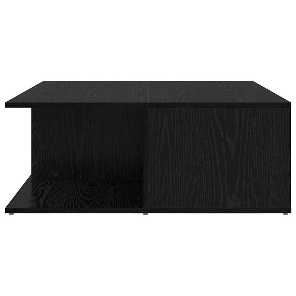 Kaffebord med skuff Svart eik 80 x 80 x 31 cm Konstruert tre