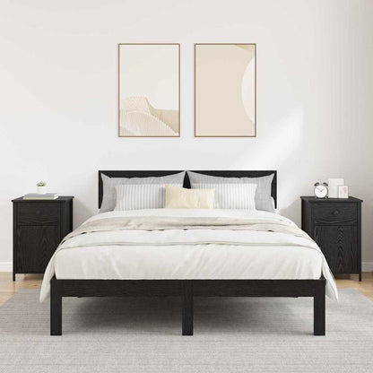 Nattbordskap 2 pcs Svart Eik 40 x 42 x 60 cm Konstruert tre