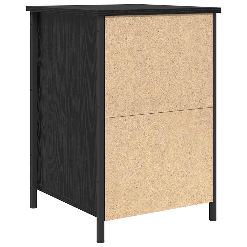 Nattbordskap 2 pcs Svart Eik 40 x 42 x 60 cm Konstruert tre