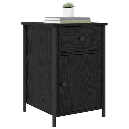 Nattbordskap 2 pcs Svart Eik 40 x 42 x 60 cm Konstruert tre