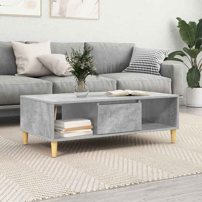 Salongbord Sofabord Betonggrå med lagring med dør 103.5 x 60 x 35 cm