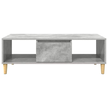 Salongbord Sofabord Betonggrå med lagring med dør 103.5 x 60 x 35 cm