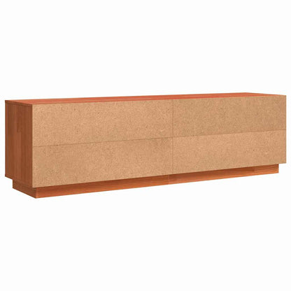 TV-Møbel Tre TV-skap med lagring med dør Brun 156 x 37 x 45 cm Massiv furu tre