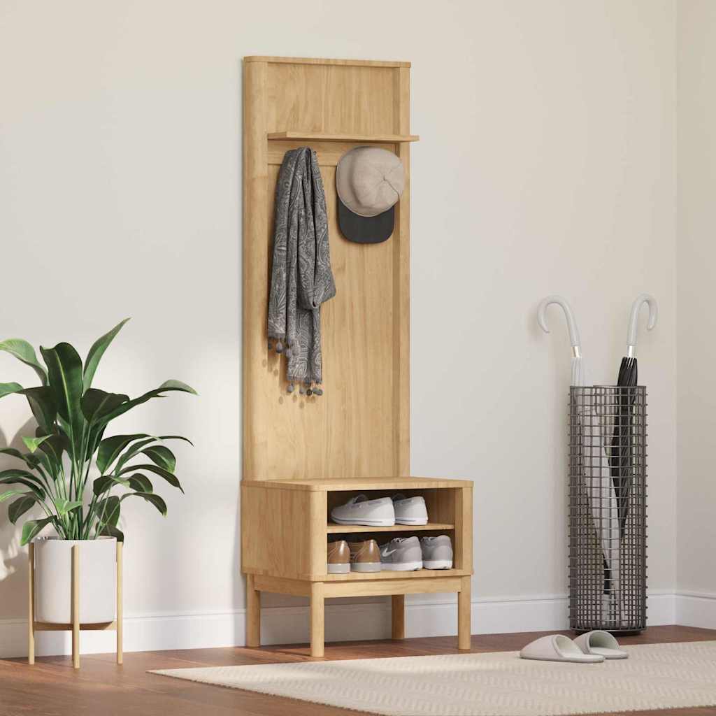 Hallmøbel FLORO Vokset Brun 50 x 40 x 158 cm Massiv furu