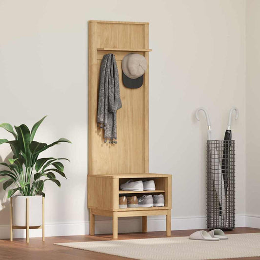 Hallmøbel FLORO Vokset Brun 50 x 40 x 158 cm Massiv furu