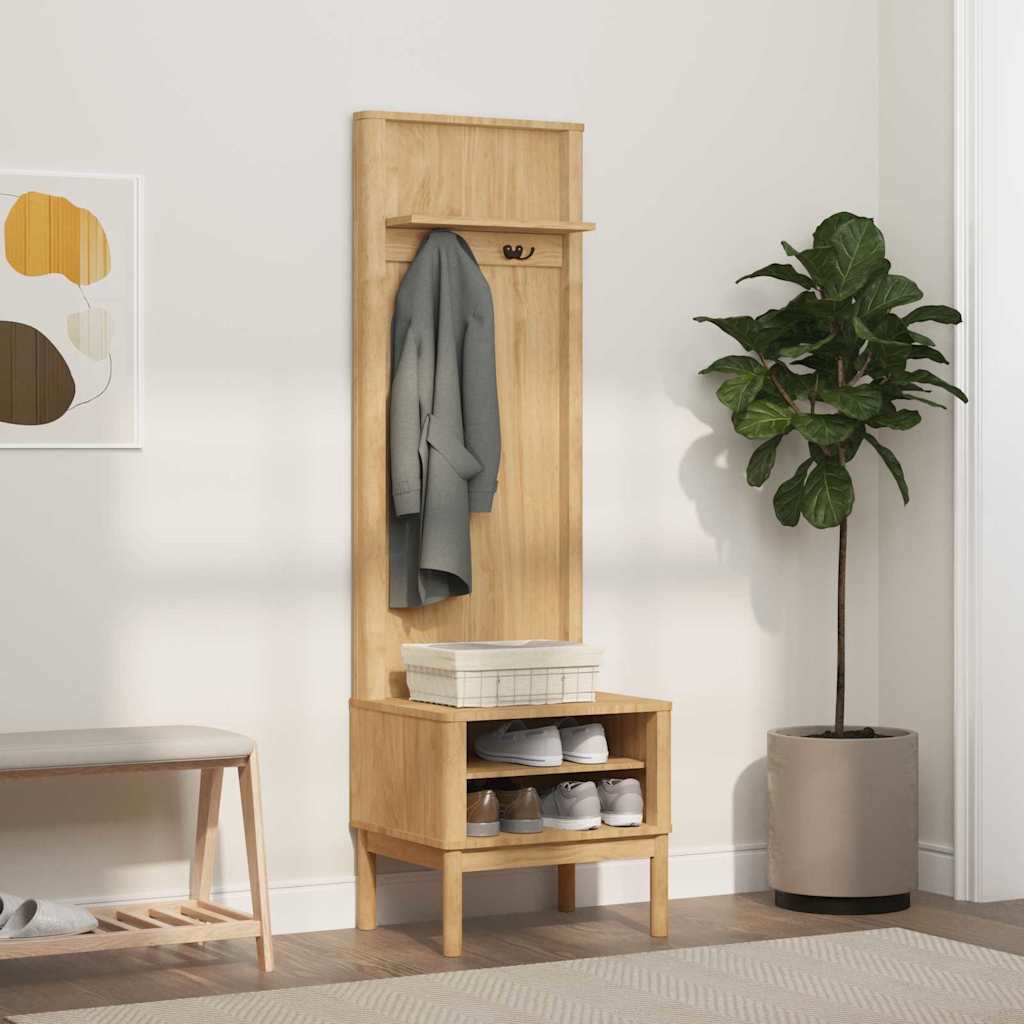 Hallmøbel FLORO Vokset Brun 50 x 40 x 158 cm Massiv furu