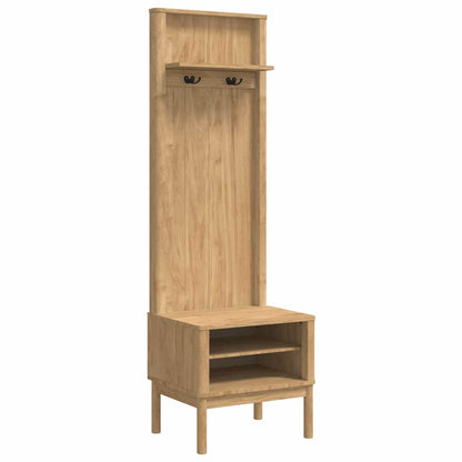 Hallmøbel FLORO Vokset Brun 50 x 40 x 158 cm Massiv furu
