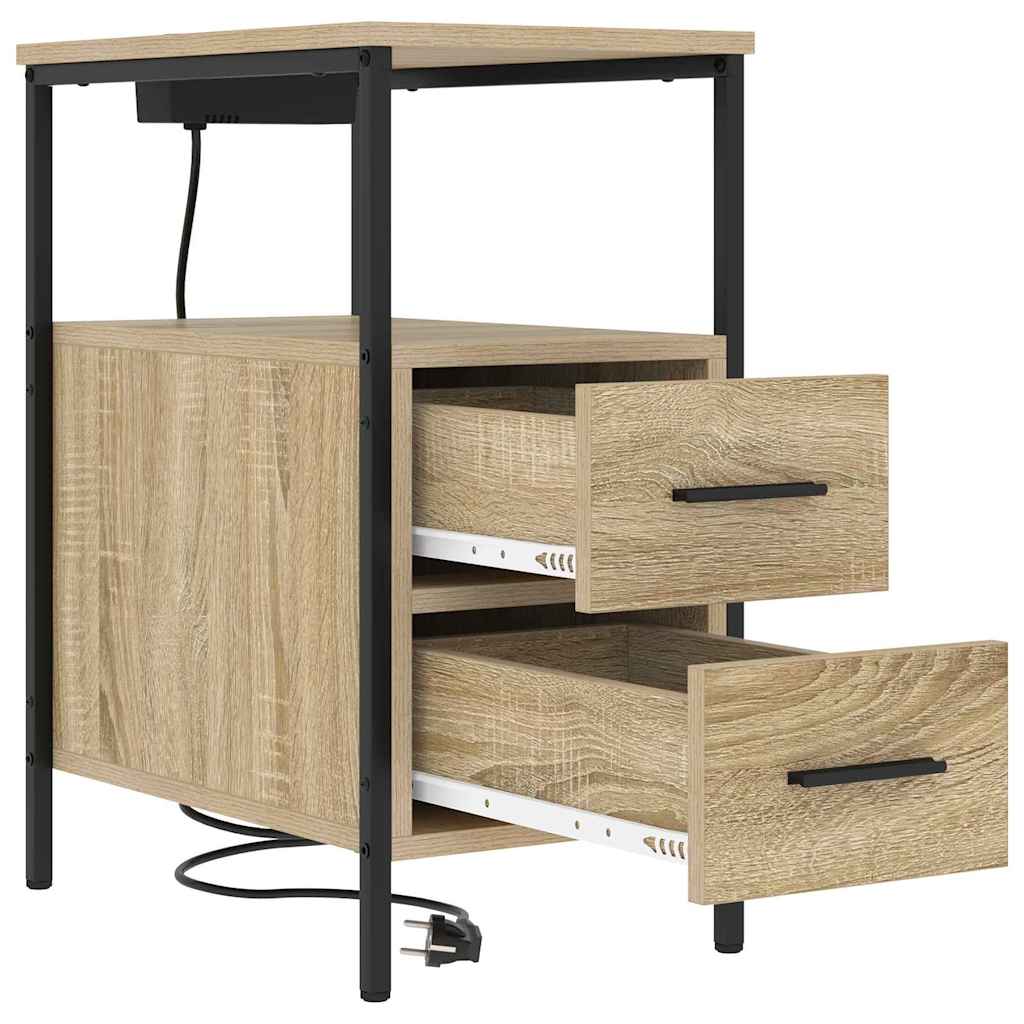 Nattbord Sengbord Sonoma Eik 30 x 48 x 61 cm