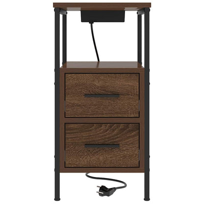 Nattbord Sengbord Brun Eik med skuff 30 x 48 x 61 cm