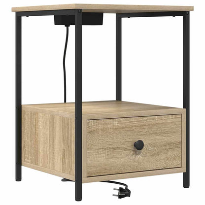 Nattbordskap 2 pcs Sonoma eik 42 x 41 x 56 cm Konstruert tre