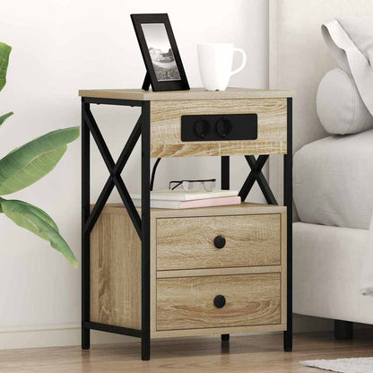 Nattbord Sengbord Sonoma Eik 40 x 31 x 60 cm