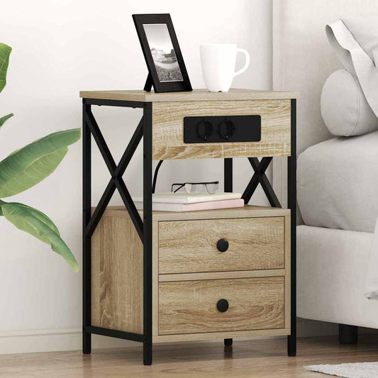 Nattbord Sengbord Sonoma Eik 40 x 31 x 60 cm