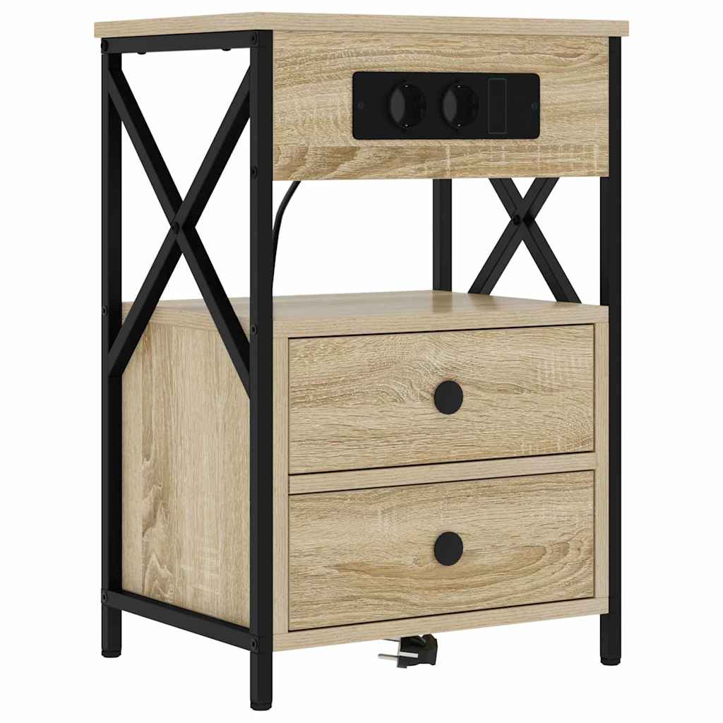 Nattbord Sengbord Sonoma Eik 40 x 31 x 60 cm