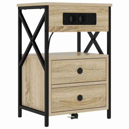 Nattbord Sengbord Sonoma Eik 40 x 31 x 60 cm