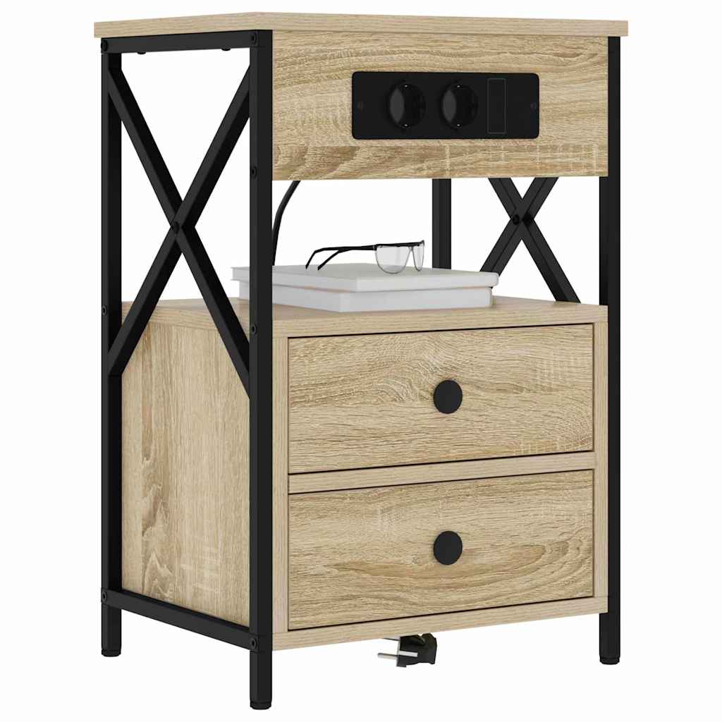 Nattbord Sengbord Sonoma Eik 40 x 31 x 60 cm