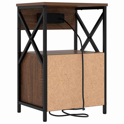 Nattbord Sengbord Brun Eik med skuff 40 x 31 x 60 cm