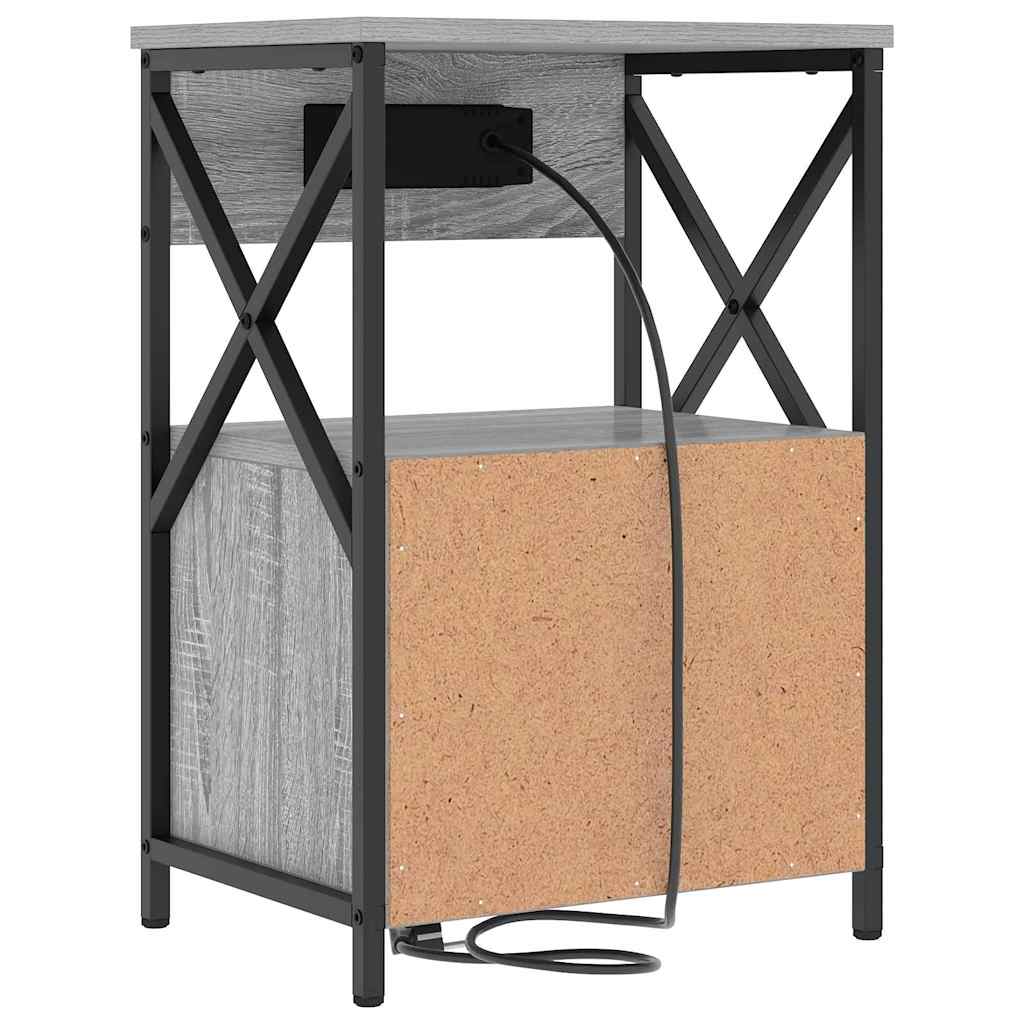Nattbord Sengbord Sonoma Grå 40 x 31 x 60 cm