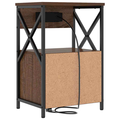 Nattbord Sengbord Brun Eik med skuff 40 x 31 x 60 cm