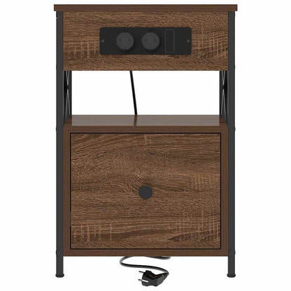 Nattbord Sengbord Brun Eik med skuff 40 x 31 x 60 cm
