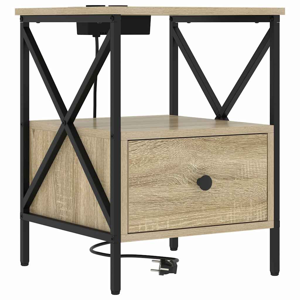 Nattbord Sengbord Sonoma Eik 41.5 x 40.5 x 55 cm