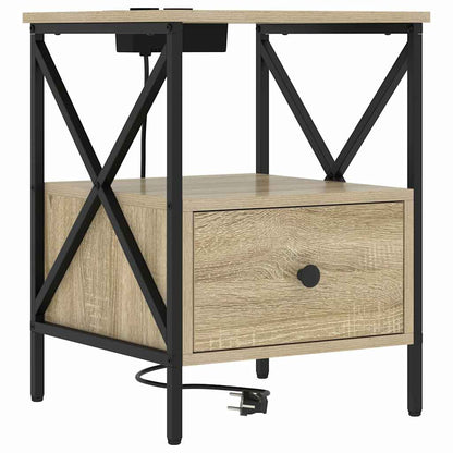 Nattbord Sengbord Sonoma Eik 41.5 x 40.5 x 55 cm