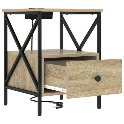 Nattbord Sengbord Sonoma Eik 41.5 x 40.5 x 55 cm