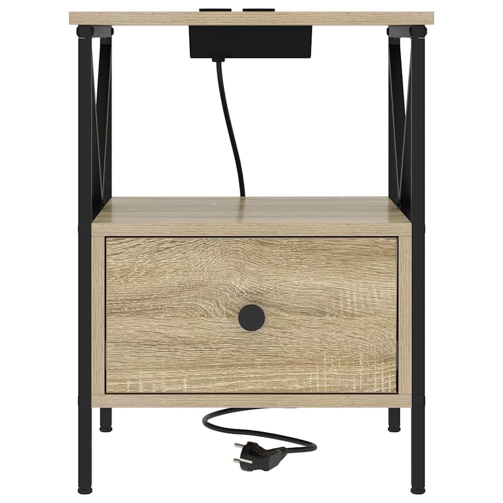 Nattbord Sengbord Sonoma Eik 41.5 x 40.5 x 55 cm