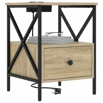 Nattbord Sengbord Sonoma Eik 41.5 x 40.5 x 55 cm