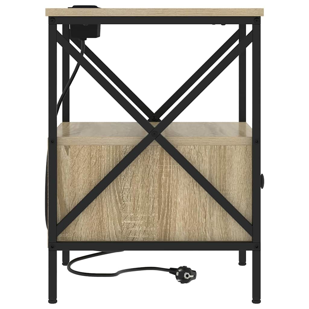 Nattbord Sengbord Sonoma Eik 41.5 x 40.5 x 55 cm