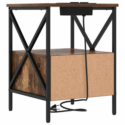 Nattbord Sengbord Røkt Eik 41.5 x 40.5 x 55 cm
