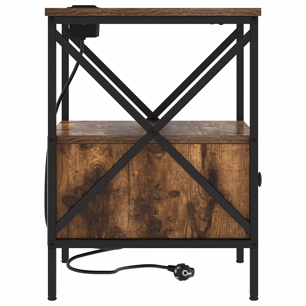 Nattbord Sengbord Røkt Eik 41.5 x 40.5 x 55 cm