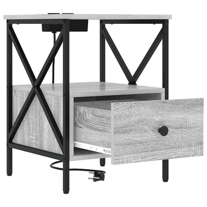 Nattbord Sengbord Sonoma Grå 41.5 x 40.5 x 55 cm