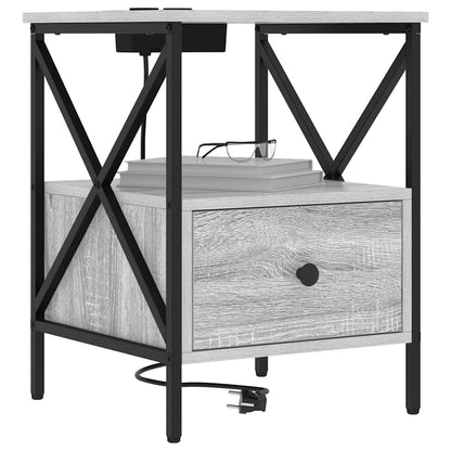 Nattbord Sengbord Sonoma Grå 41.5 x 40.5 x 55 cm