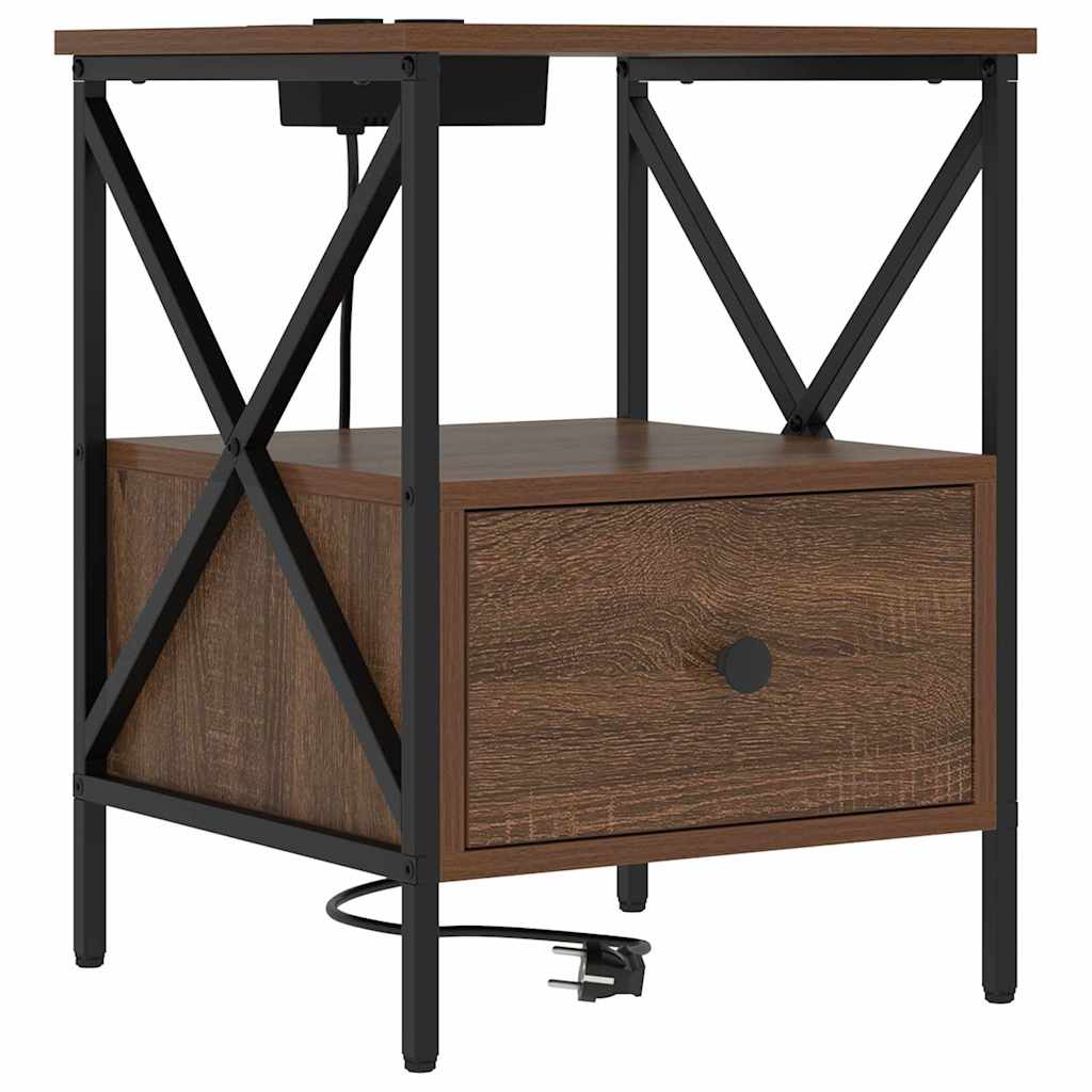 Nattbord Sengbord Brun Eik 41.5 x 40.5 x 55 cm