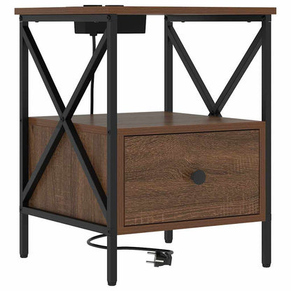 Nattbord Sengbord Brun Eik 41.5 x 40.5 x 55 cm