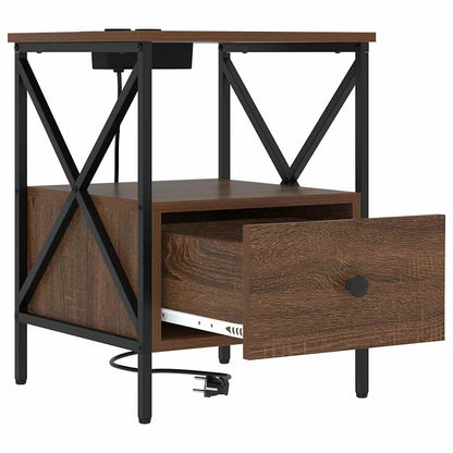Nattbord Sengbord Brun Eik 41.5 x 40.5 x 55 cm