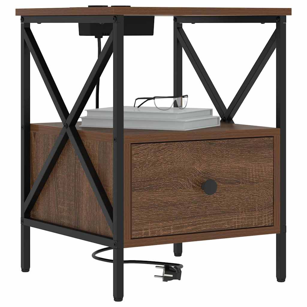Nattbord Sengbord Brun Eik 41.5 x 40.5 x 55 cm