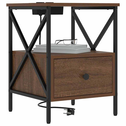 Nattbord Sengbord Brun Eik 41.5 x 40.5 x 55 cm