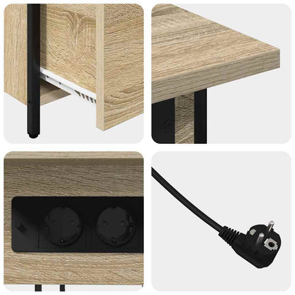 Nattbord Sengbord Sonoma Eik 60 x 30 x 61 cm